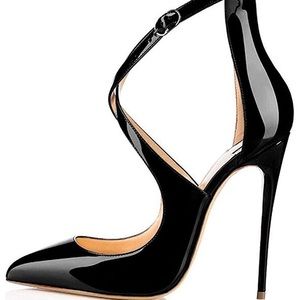 Women's Pointed Toe Stiletto High Heels Crisscross